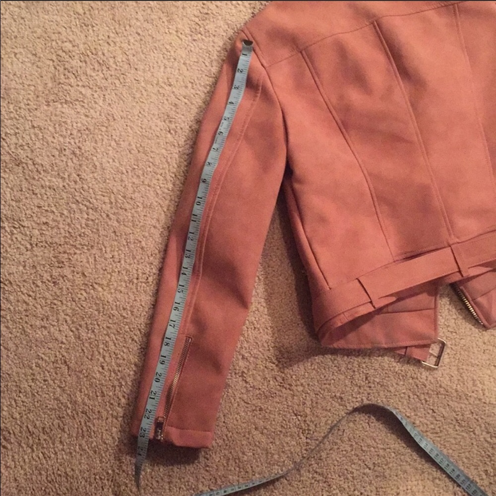 Pink small oversized moto jacket. Like new. - Picture 8 of 8